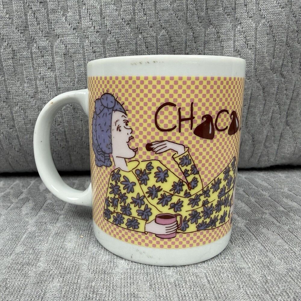 VTG Humorous “Chocolate..Not Just For Breakfast Anymore!” Coffee Cup Mug